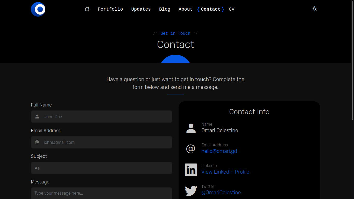 My Personal Portfolio